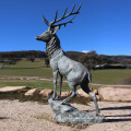 outdoor garden decoration metal craft deer movie bronze skyfall stag statue
